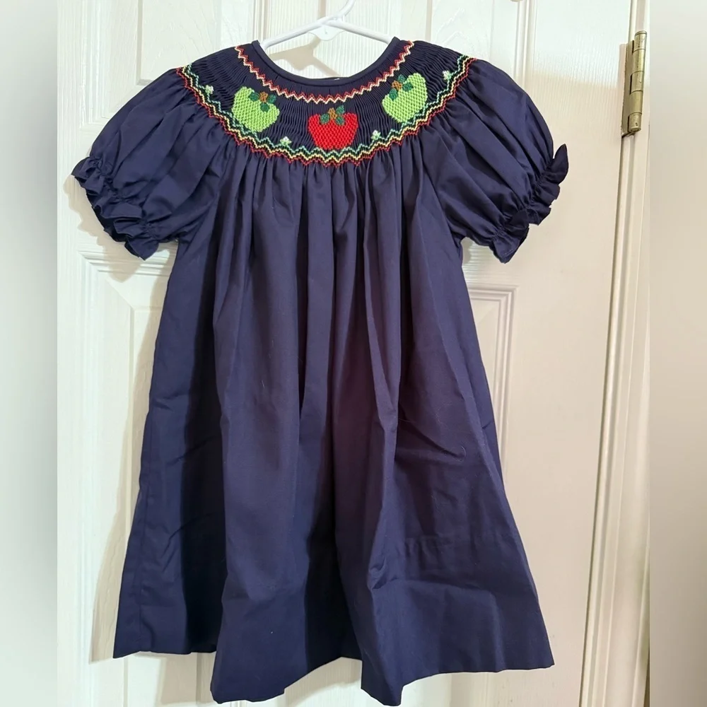 New Rosalina Collection Smocked Apple Bishop Dress